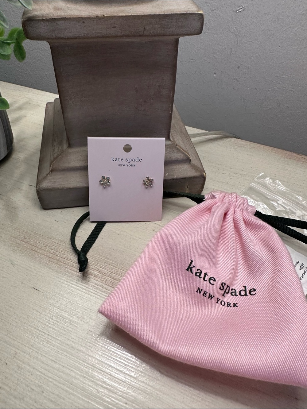 Kate Spade Aquamarine Gleaming Garden Flower Stud Earrings - Picture 4 of 7